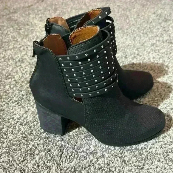 DOLCE by Mojo Moxy Womens ZR5L Almond Toe Ankle Boots & Booties, Black, Size 6 - Picture 5 of 11